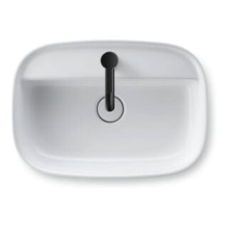 Duravit Aufsatzbecken Zencha 55x39cm, m L, HLB, o Ü, gs, we s-matt