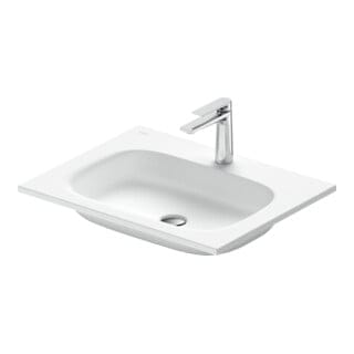 Duravit Waschtisch DuroCast Plus Sivida 62x48,5cm, mit Hahnloch, weiß seidenmatt