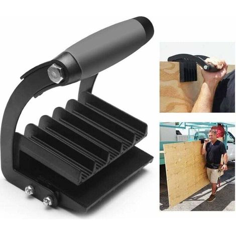 Ecleanfy Gipskartonplattenheber, Ergonomischer Gorilla Gripper Gipskartonplattenheber, Trägerplatten, Greifplatten Zum Bequemen Anheben Von Platten, Sperrholz, Schwarz -inhhub
