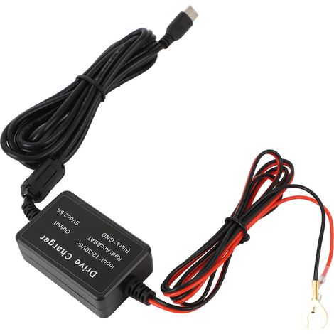 12v/30v-auf-5v-dashcam-verkabelungssatz, Unterspannungsschutz, Festverdrahtetes Usb-typ-c-kabel Für Gps-stromversorgung, Radarwarner