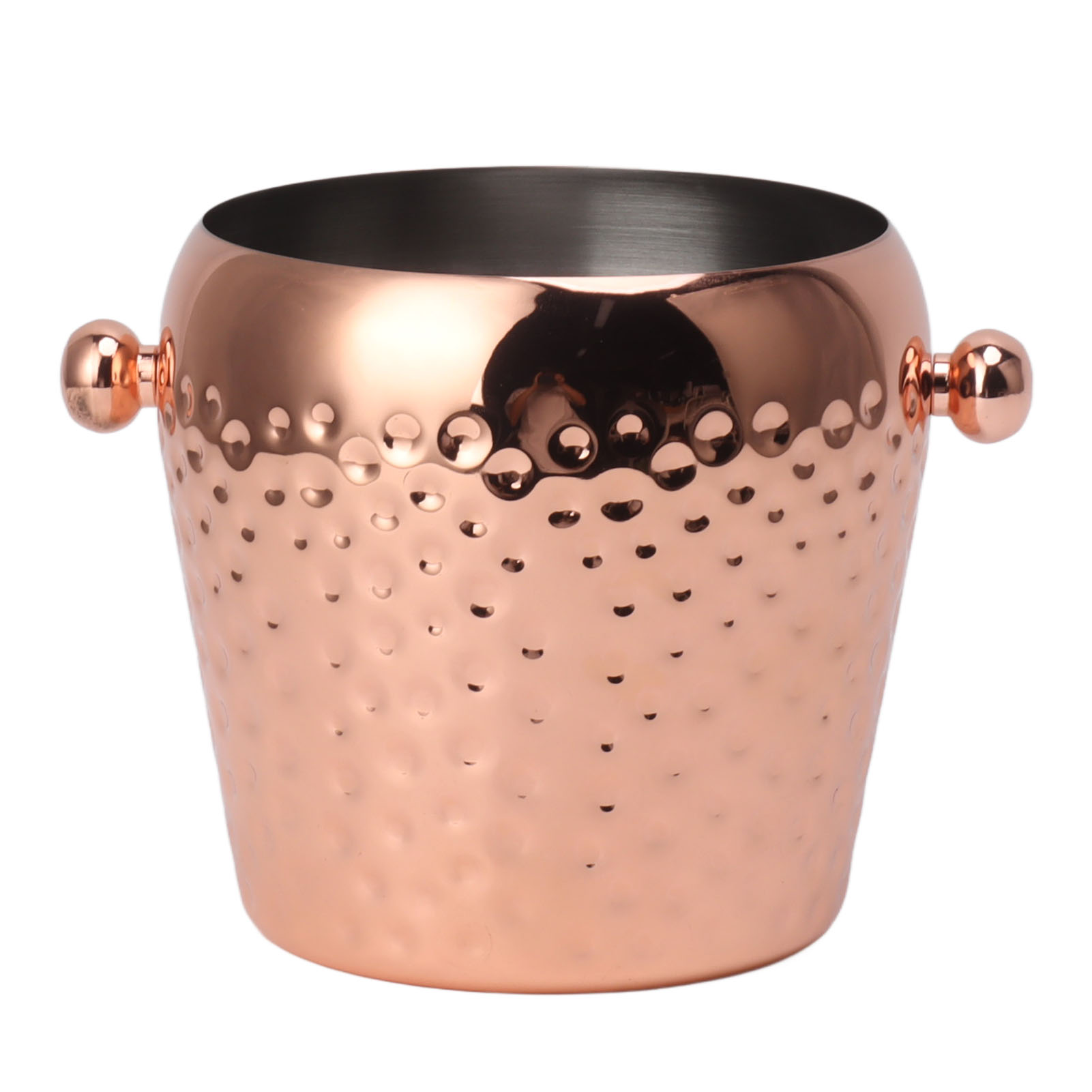 Mini-eiskübel, Isolierter Edelstahlbehälter Für Gekühlte Getränke, Ideal Für Bars, Wein Und Champagner, 1 Liter, Roségoldene Farbe.