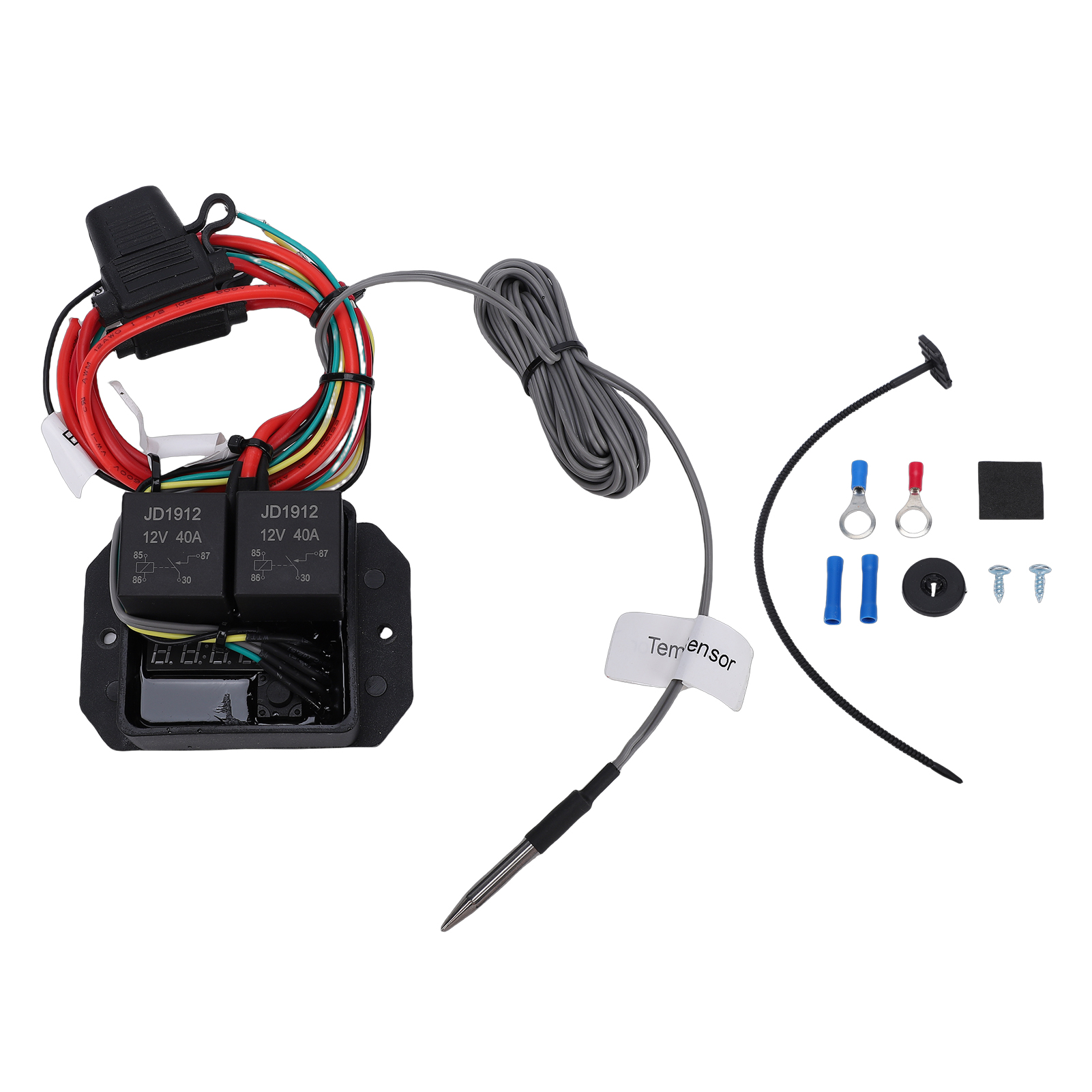 Dc0444 Digitaler Kühlerlüfter-steuerungsschalter-kit, Echtzeit-led-anzeige, 104–230 °f, Elektrisch Für Kfz-systeme