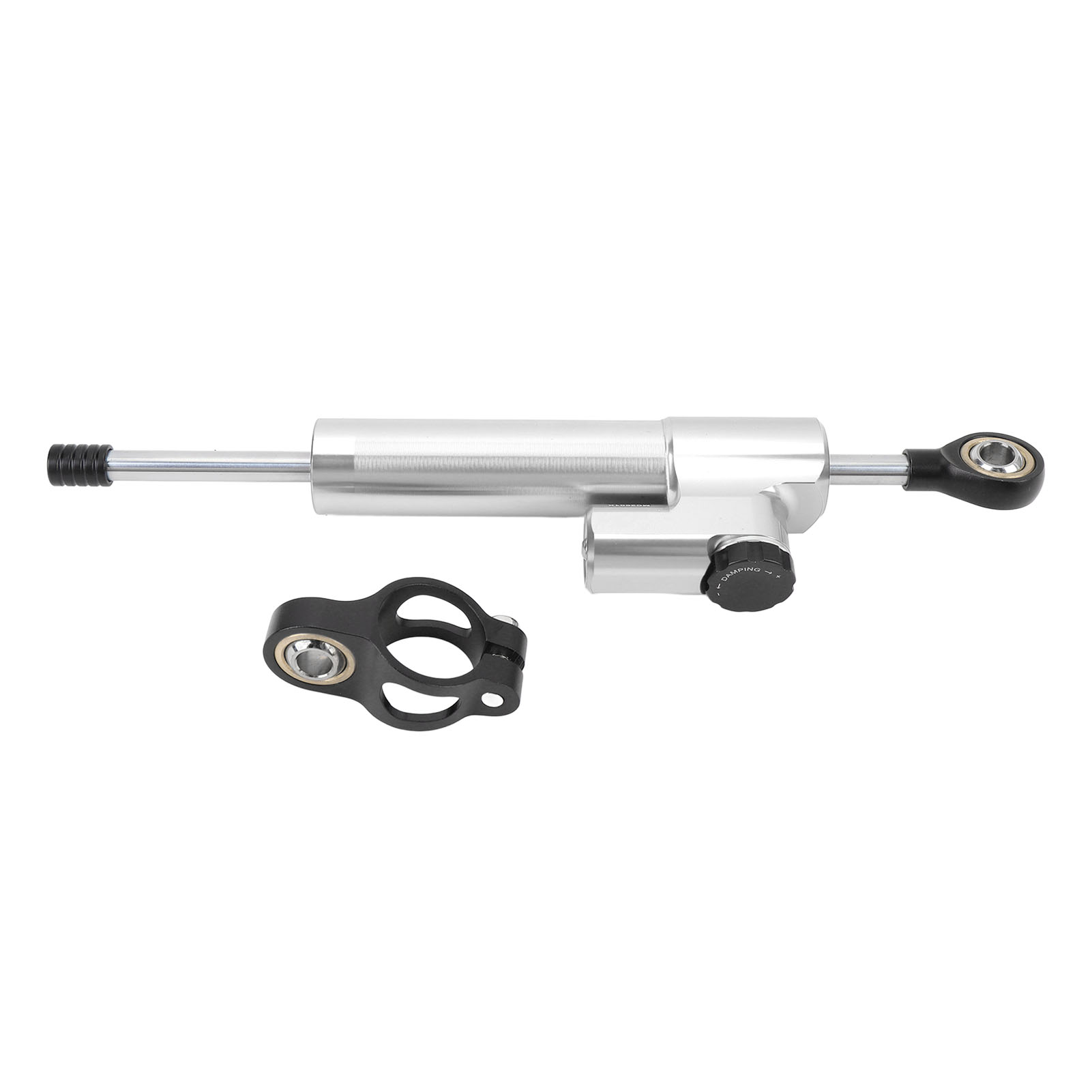 Verstellbarer Lenkungsdämpfer Für Motorräder, Universell Passend, Stabilisator Für Erhöhte Stabilität, Silber