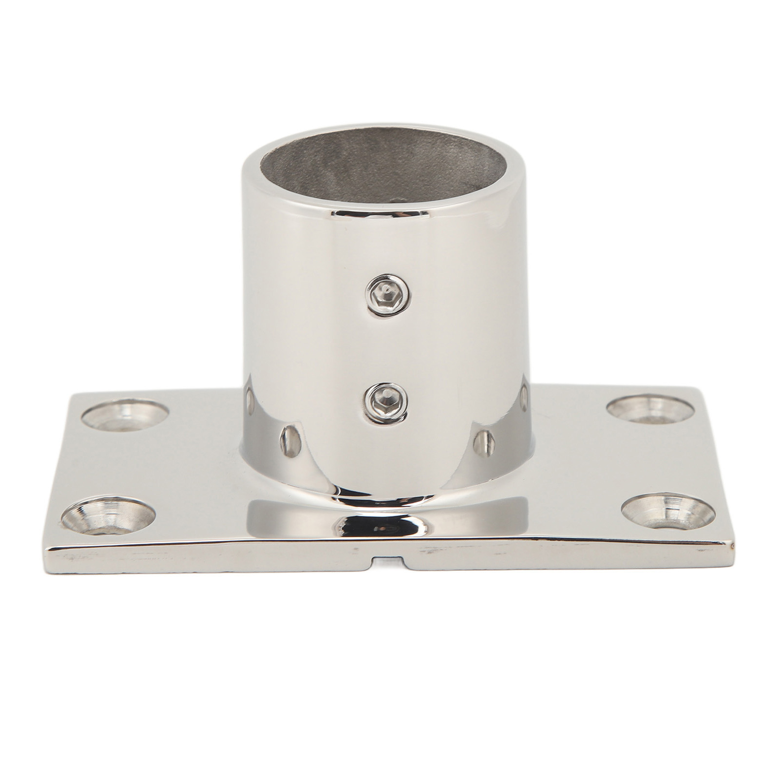 Handlaufbeschlag Für Boote, Rechteckige Basis, Silberfarben, Robust, Rostfrei, Für Yachten, 90°, 32 Mm/1,3 Zoll
