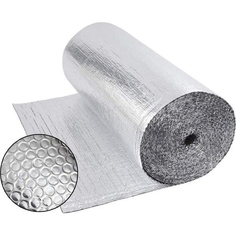 Wärmedämmung 0,6 X 10 M, Doppelseitige 4 Mm Luftpolsterfolienrolle, Wärme- Und Kältereflektierend, Ideal Für Heizkörper, Wände, Autos Und Fenster