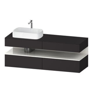 Duravit Waschtischunterschrank Qatego 160x55x60cm, w g/Gra m, Pl, B l, B