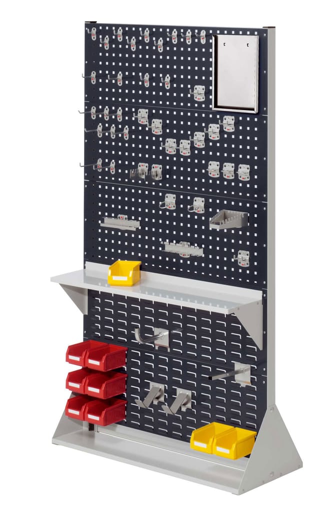 Kappes Stellwand RasterPlan Gr. 5 doppelseitig RAL 7035/7016 mit Ausstattung 2