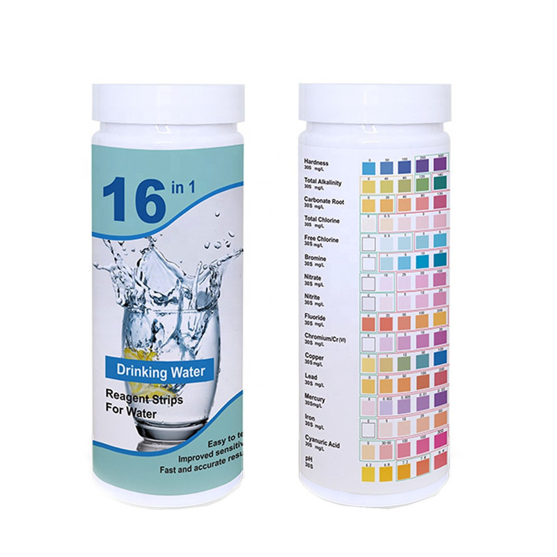 16-in-1-wasserqualitätstest-set Für Zuhause, 100 Wasserqualitätsteststreifen, Mit Teströhrchen