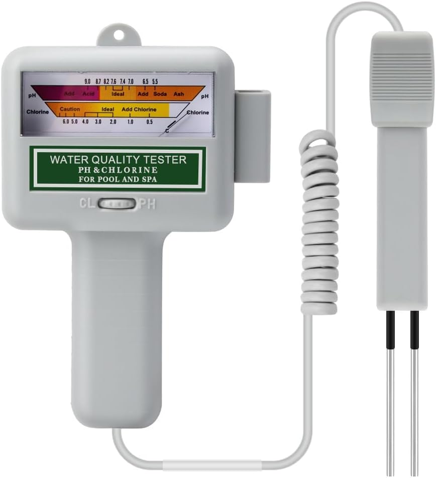 Wasserqualitätsmessgerät (ph-wert Und Chlor), Tragbares Messgerät Für Pools Und Whirlpools, Digitales Lcd-display