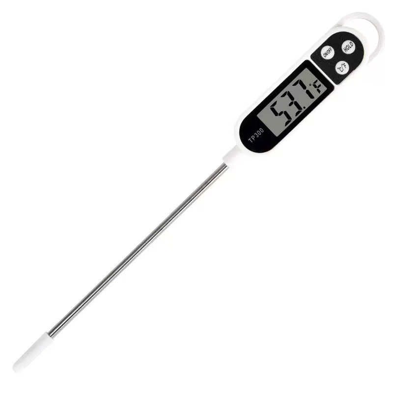 Küchenthermometer Mit Lcd-bildschirm, Langer Sonde, Hoher Präzision, Sofortiger Ablesbarkeit, Ideal Zum Grillen.