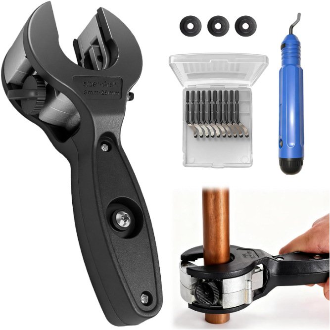 Kupferrohrschneider 8–29 Mm, Ratschenrohrschneider Für Stahl, Edelstahl, Kupfer Und Pvc