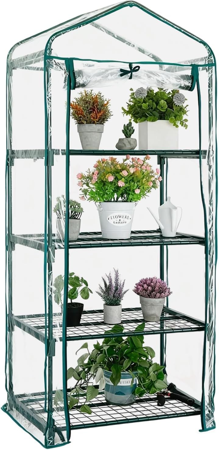 Dreilagige Gewächshausabdeckung – Ersatzabdeckung Für Mini-gartengewächshäuser (gestell Nicht Enthalten) 70 × 50 × 160 Cm