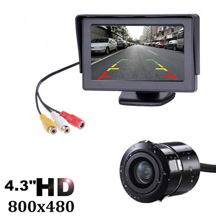 Kabelgebundenes Rückfahrkamera-set – Für Pkw, Lkw, Transporter, Pickup, Wohnmobil – 4,3-zoll-monitor Für Die Rückansicht