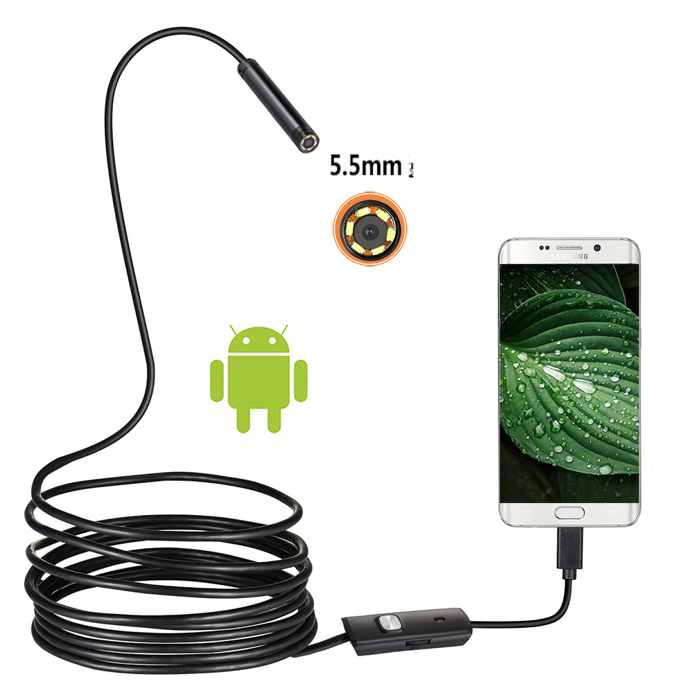 3-in-1-usb-endoskop, Ultradünnes, Wasserdichtes 5,5-mm-endoskop. Hohe Qualität, Ideal Für Familien.