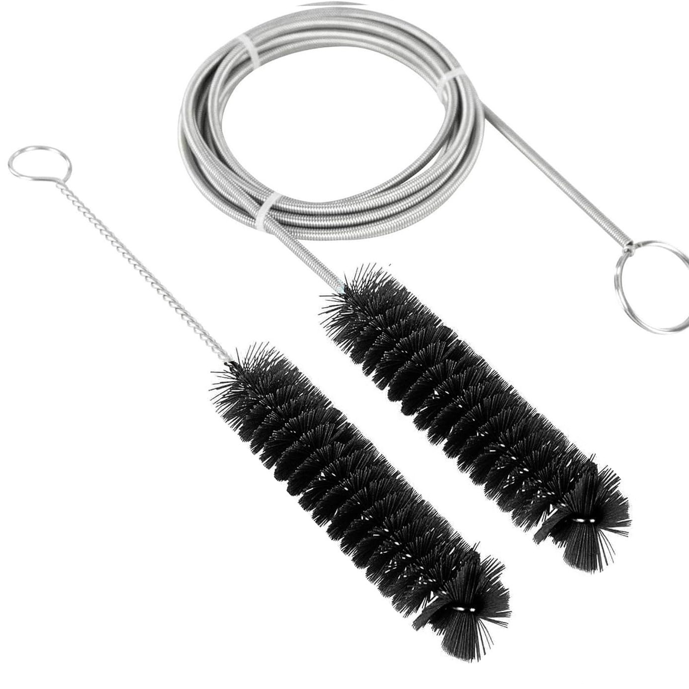 Rohrreinigungsbürste – Feines Reinigungswerkzeug Für Abflusslöcher – Schwarz, Nylon, Edelstahl
