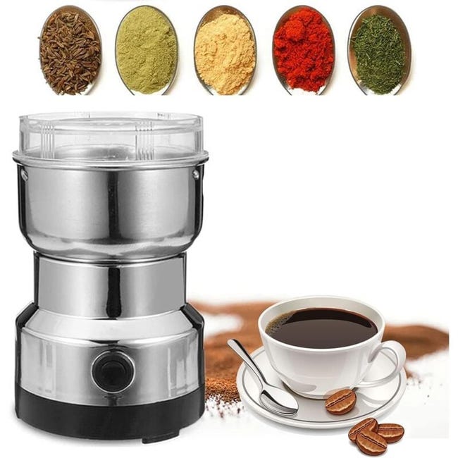Multifunktionale Kaffeemühle – Mahlwerk Mit Edelstahlklingen Für Kaffeebohnen, Leinsamen, Nüsse, Pfeffer, Gewürze Und Mehr (eu-stecker)