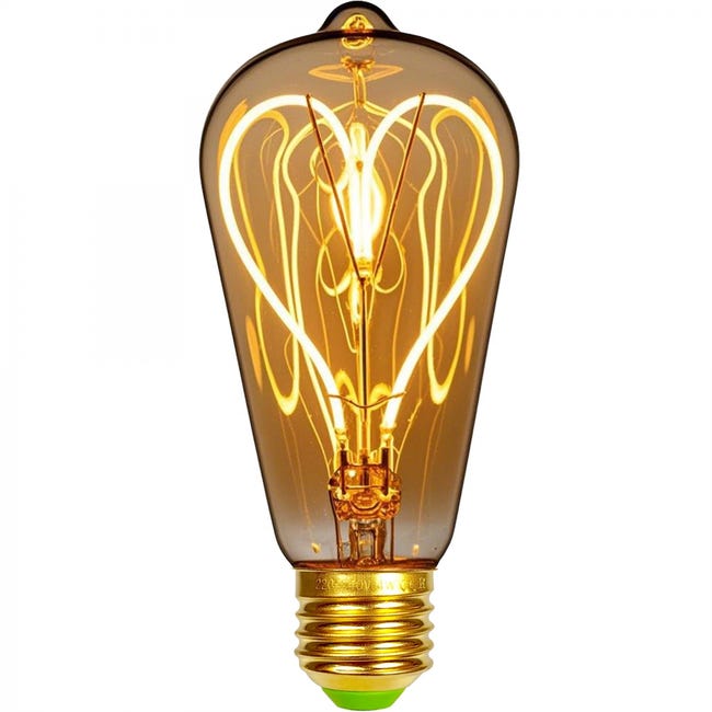 St64 Edison Retro Led-glühbirne 4w 220v, Dekorative Herzförmige Glühbirne X 1