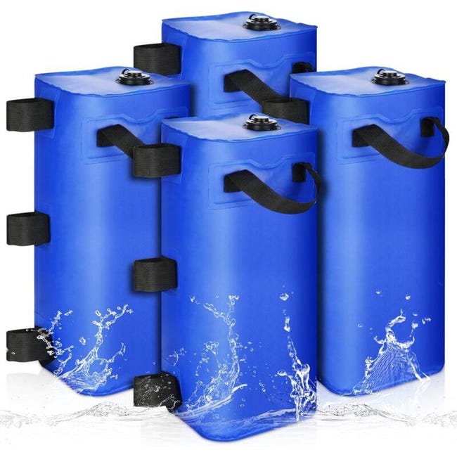 4-teiliges Gegengewichtset Für Markisenwasserblasen, Geeignet Für Pavillons, Faltdächer Und Zelte (blau, 25 Liter)