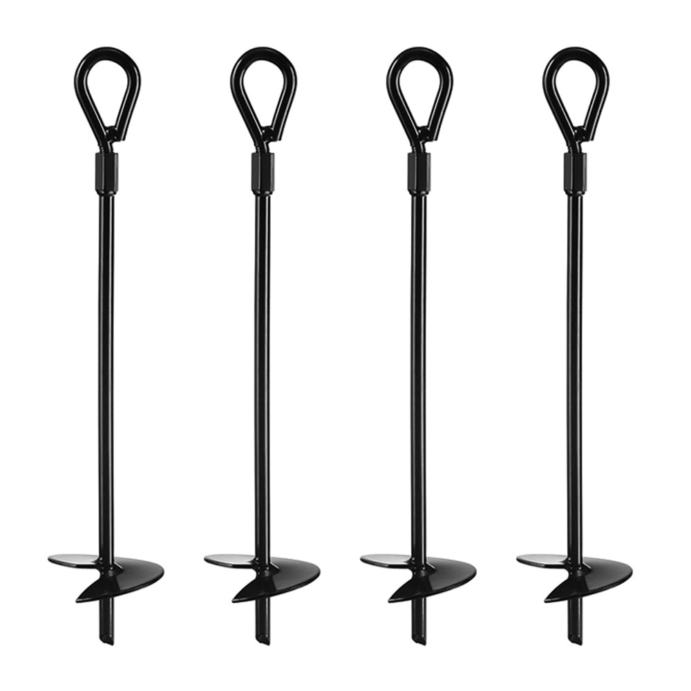 Erdnägel, 38 Cm Lange Spiralförmige Gartenheringe, Zeltnägel, Robuste Bodenanker Für Federbelastete Campingbettgestelle