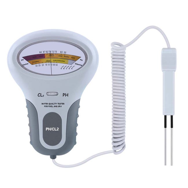 Dieses 2-in-1 Ph- Und Chlormessgerät Für Schwimmbäder Ist Ein Tragbares Elektronisches Instrument, Das Schnelle Messungen Und Präzise Kontrollen Ermöglicht.
