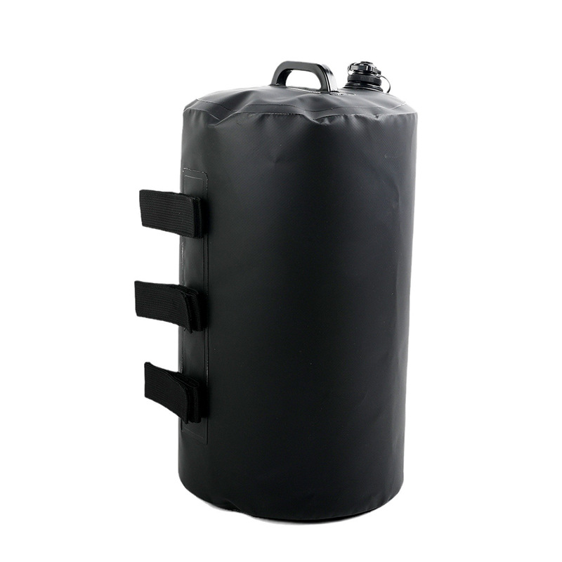 Set Aus 4 Schwarzen Pvc-pavillon-ballastsäcken, 10-liter-wassersäcken, Geeignet Für Einzelne Zeltfüße, Mit Gewichten.