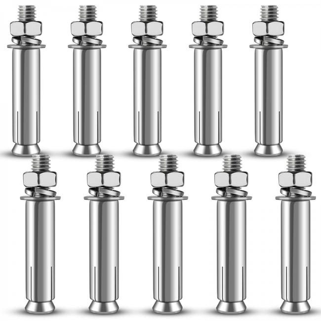 10 Stück M860mm Spreizdübel, Hochbelastbare Betonanker Aus Edelstahl 304, Heimwerkerbedarf Für Wandkonstruktionen