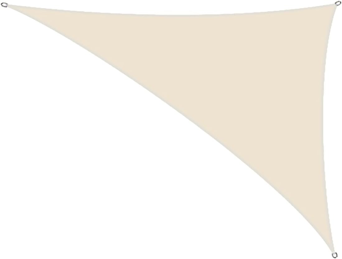 Dreieckiges Sonnensegel Mit Den Maßen 2x2x2 Meter, Aus 210d Oxford-gewebe, Bietet Sonnen- Und Uv-schutz, Cremeweiß.