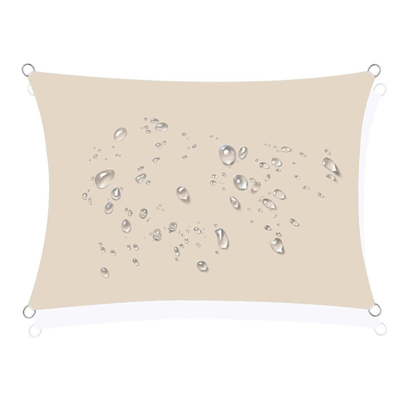 Rechteckiges Sonnensegel 3x5 Meter, Polyester, Sonnen- Und Uv-schutz, Geeignet Für Gärten, Cremeweiß.