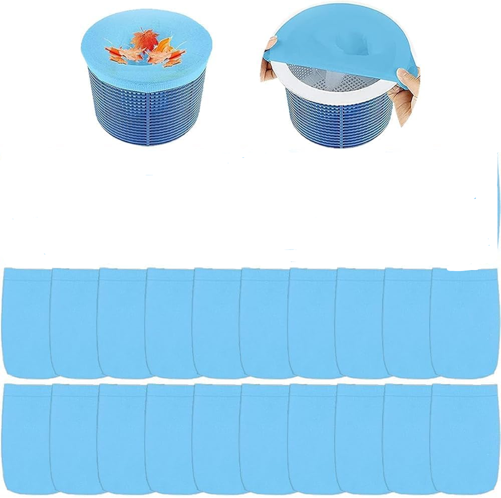 Packung Mit 20 Poolskimmersocken, Netzreiniger Und Zubehör, Blauhohe Qualität, Die Ideale Wahl Für Familien.