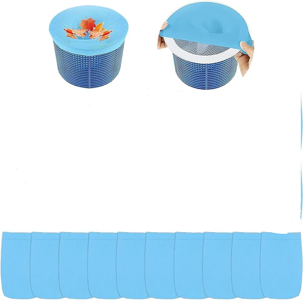 Packung Mit 10 Poolskimmersocken, Netzreiniger Und Zubehör, Blauhohe Qualität, Die Ideale Wahl Für Familien.