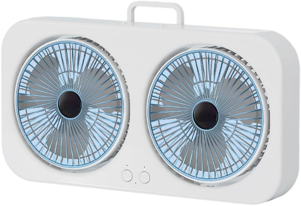 Mini-doppelkopf-usb-ventilator – Drei Geschwindigkeitsstufen, 90° Verstellbarer Winkel, Starker Luftstrom, Tragbar.