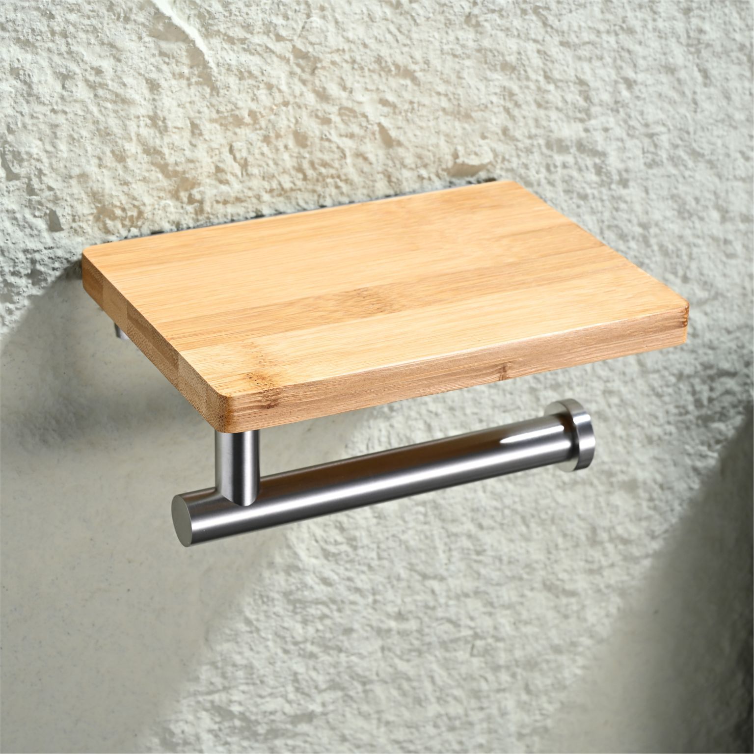 Toilettenpapierhalter Mit Ablage, Wandmontierter Toilettenpapierhalter Mit Handyhalterung, Edelstahl