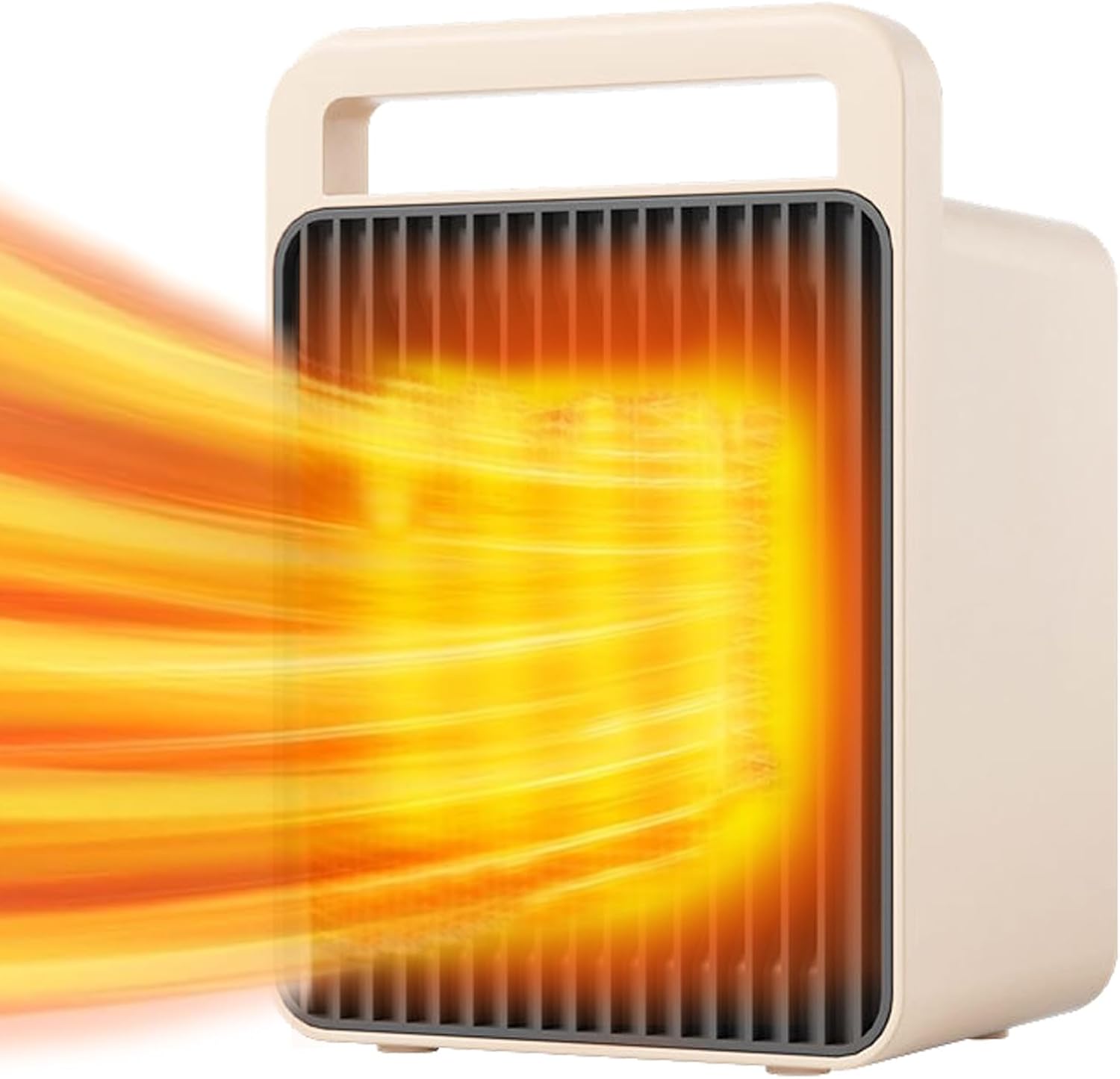 Tragbarer Heizlüfter, 900 W Mini-tischheizlüfter, Kleiner Heizlüfter Mit Überhitzungsschutz, Braun + 1 M Kabel