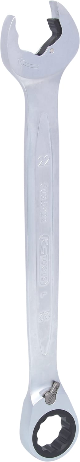 KS Tools DUO GEARplus Ringmaulschlüssel,Maul-Ratschenfunktion 22mm, umschaltbar