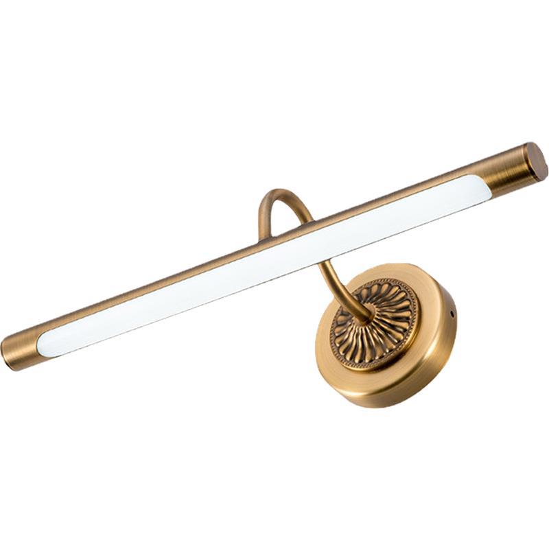 Retro-led-wandleuchte Aus Messing Für Badezimmer, Wasserdicht, 45,5 Cm, 8 W, 4000-4200 K.
