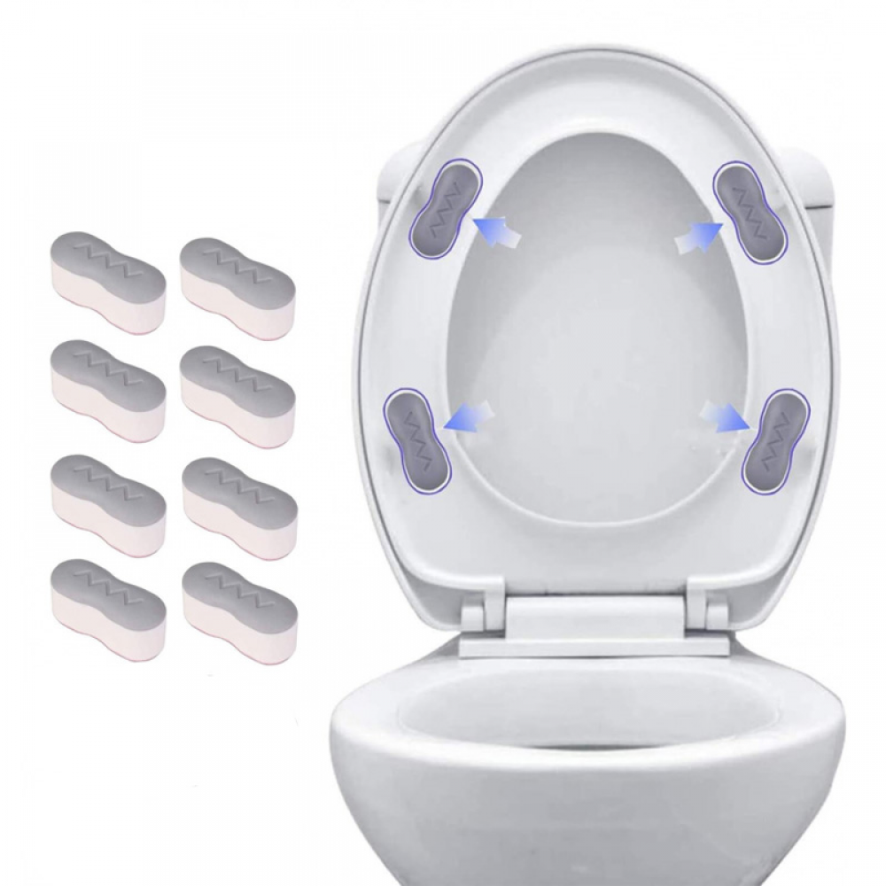 8 Wc-sitzstopper, Selbstklebende Sitzerhöhungen, Wc-sitzbefestigungen, Wc-sitzstopper Aus Gummi, 4,5 X 1,8 X 2 Cm
