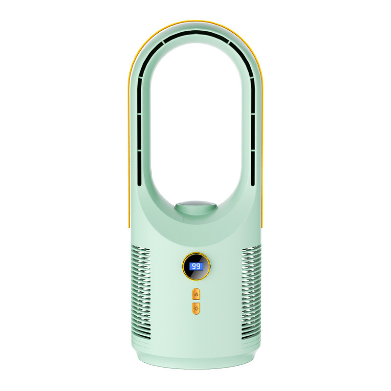 Kompakter, Leiser Und Klingenloser Tischventilator Mit 5 Geschwindigkeitsstufen Und Usb-ladefunktion (grün).