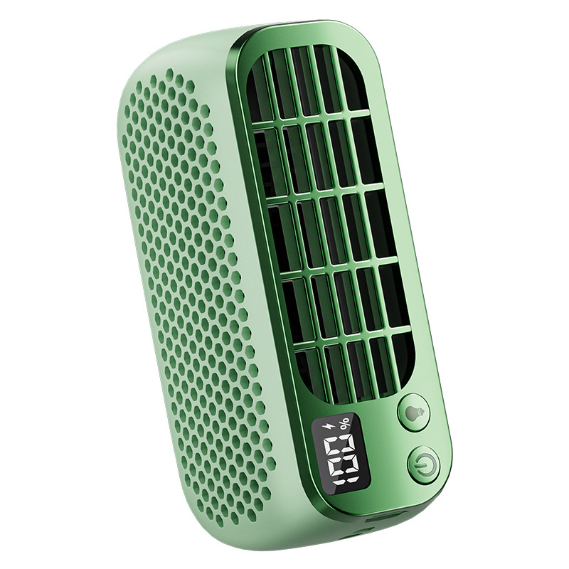 Tragbarer Ventilator, Doppelturbine, 5 Leistungsstarke Geschwindigkeitsstufen, Usb-c-ladeanschluss, Blattloses Design, Umweltfreundlich