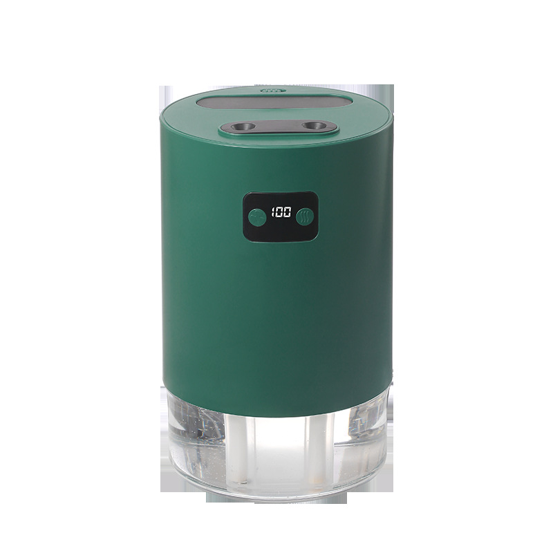 Tragbarer Mini-luftbefeuchter Mit Zerstäuberfunktion – 1000 Ml Fassungsvermögen, Zugmechanismus, Aromadiffusor, Raumvernebler, Kühlender Luftbefeuchter – Grün