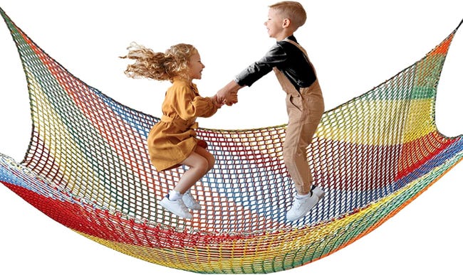 Kletternetz Für Spielplätze, Doppellagiger Absturzschutz, Für Innen-, Außen- Und Gartennutzung, 1 X 3 M
