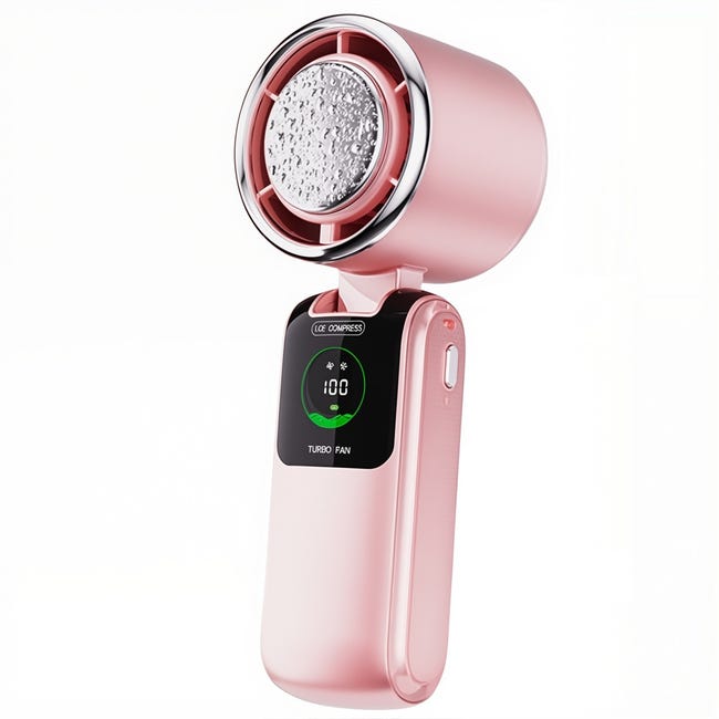 Turbo-lüfter – 4000 Mah Akku, 16 Stunden Akkulaufzeit – Mini-ventilator Mit Akku (pink)