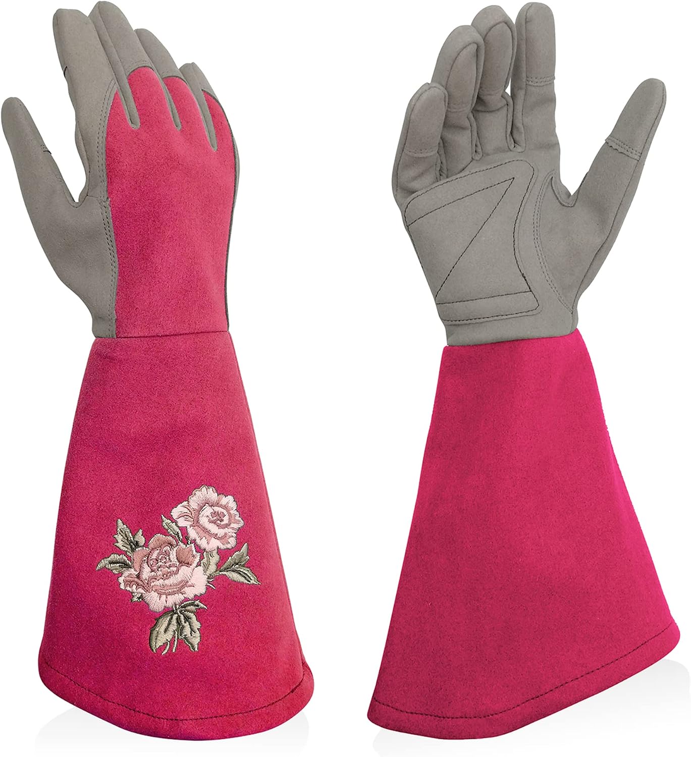 Damen-gartenhandschuhe, Stichfest, Geeignet Für Gartenarbeiten, Rosarot, Größe L
