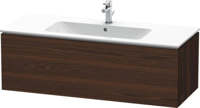 Duravit Waschtischunterschrank L-Cube 122x48,1cm, Nussb geb., 1 Ausz., wandhängend