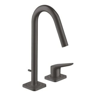 hansgrohe 2-Loch-Waschtischarmatur 160 Axor Citterio M A 135mm, m Zugst.Abl.Gar., brush. bla vc