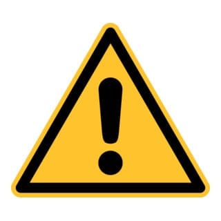 Eichner Warnschild Allgemeines Warnzeichen 20 cm selbstklebend