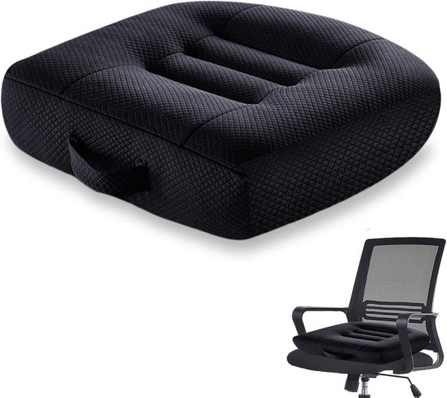 Autositzerhöhung: 40 X 40 Cm, Ergonomisches Orthopädisches Kissen, Extra Große Größe, Geeignet Für Bürostühle.