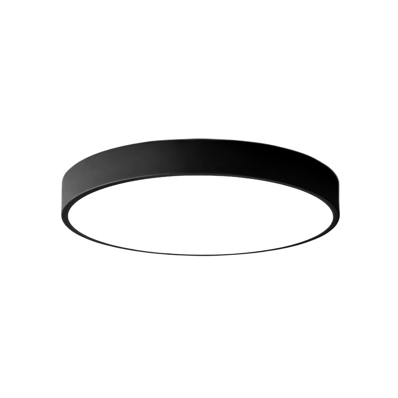 Schwarze Led-deckenleuchte, 30 Cm Durchmesser, 18 W, Modernes Design, Geeignet Für Küchen, Badezimmer Und Flure.