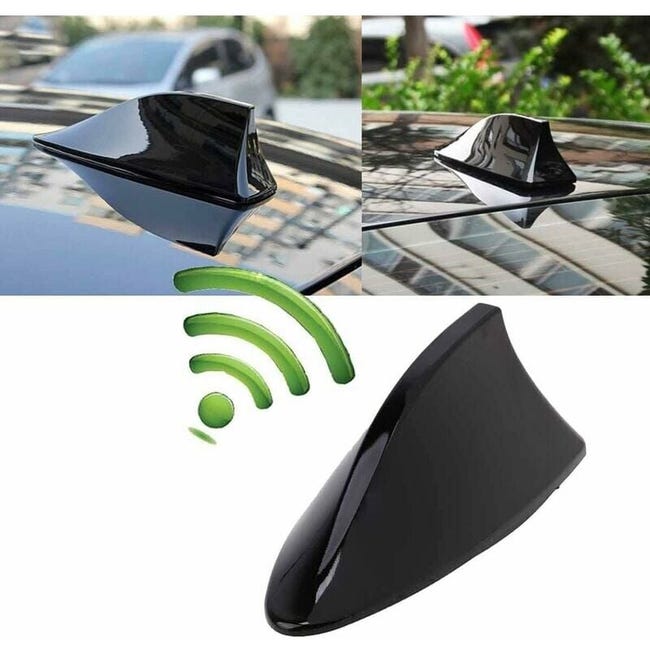 Haifischflossenantenne, Universelle Autoantenne Mit Wasserdichtem Sockel Für Am/fm-radiosignale (schwarz).