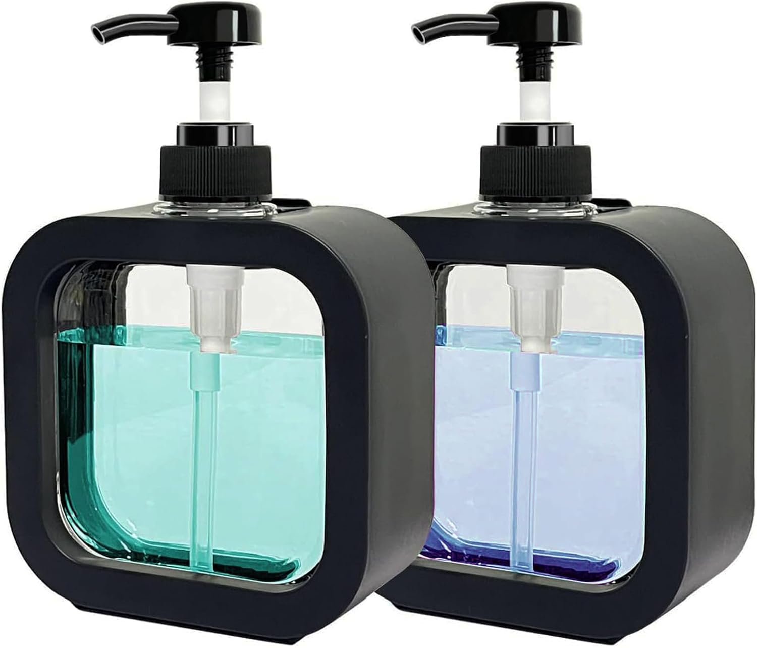 Nachfüllbarer Seifenspender Für Küche Und Bad, 300 Ml, Schwarz, 2 Stückhohe Qualität, Die Ideale Wahl Für Familien.