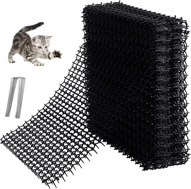 Ein Set Aus 12 Teilen, 20 X 40 Cm, Mit Spikes, Katzensichere Außenmatten, Isolierstreifen Für Den Außenbereich.